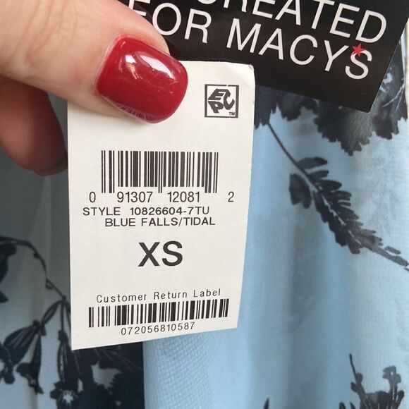 INC Mini lined mini dress long sheer sleeves NWT Size XS - Picture 4 of 11